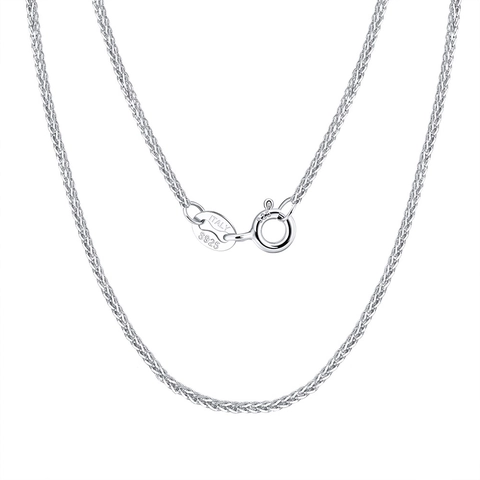 Collar de Cadena Chopin de Plata de Ley 925 Cadena de Eslabones Italiana Para Hombres Mujeres Joyería Minimalista Hip Hop Cadena de Clavícula