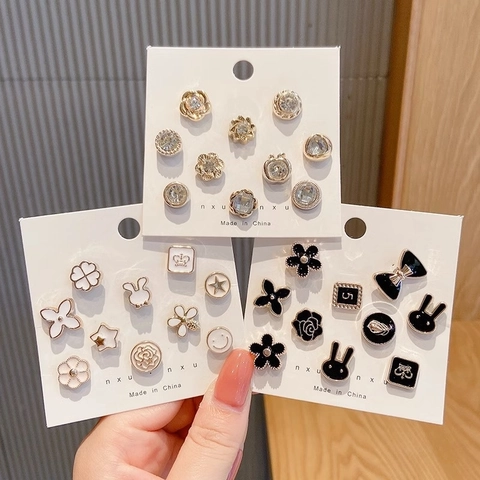 Collezione di Spille in Lega Con Perle Artificiali e Strass per Vestiti da Donna Scollatura Anti-esposizione Spille Decorative Accessori