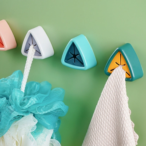 Porta Asciugamani Da Parete Senza Foro Autoadesivo Tappo Per Strofinacci Triangolare Gancio In Silicone Cucina Bagno