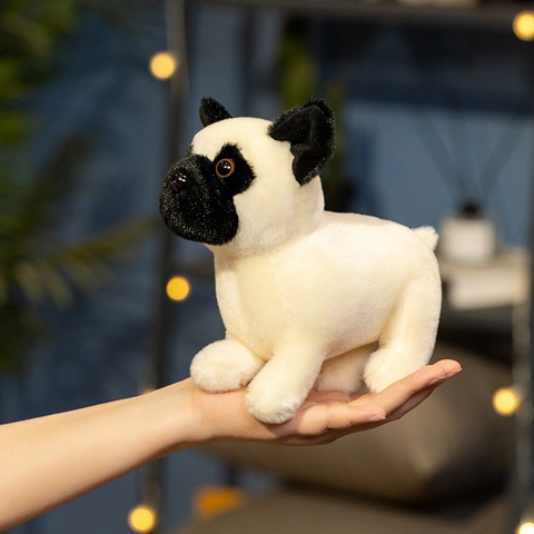Standing Bulldog Pug Plush Toy Soft Stuffed Animal Puppy Doll Cute Room Decor Kids Gift Comfort Accessory