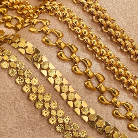 Roestvrijstalen Titanium Stalen Kettingen Voor DIY Sieraden Hip Hop Mode Heavy Metal Tasriem Accessoires Schakels