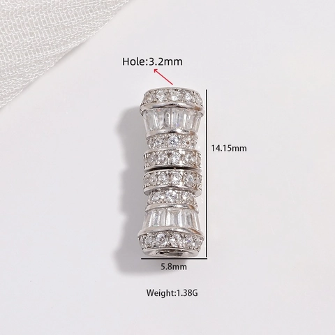 S925 Argento Sterling Zircone Chiusura A Vite Connettore Per DIY Gioielli Collana Bracciale Finale