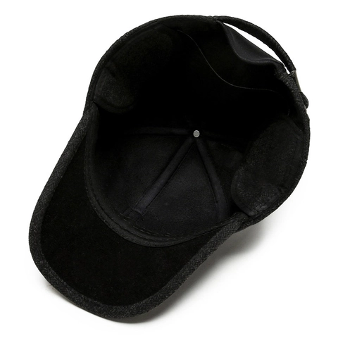 Heren Winter Fleece Gevoerd Baseballpet Met Oorkleppen Golf Sport Patch Warme Gewatteerde Pet Voor Oudere Vader Cadeau