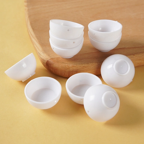 Miniatura Blanco Cuenco Modelo Plástico Simulación Comida Juego Casa De Muñecas Cocina Decoración DIY Artesanía Escena Accesorios Novedad