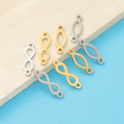 Infinity Symbol Connectors 304 Stainless Steel Mirror Polished Infinite Loop Links For DIY Jewelry Making Findings
