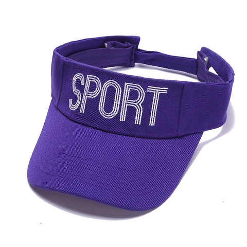 Unisex Outdoor Sport Sun Visor Hat Adjustable Acrylic Embroidery Letters Empty Top Sun Protection Running Golf Tennis Cap