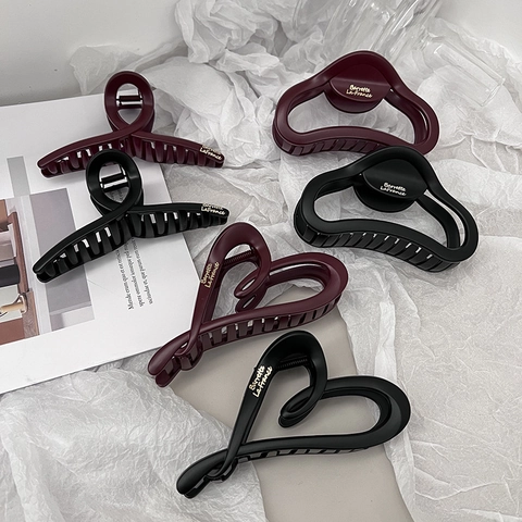 Large Matte Resin Hair Claw Clips Shark Clips For Thick Hair French Style Elegant Hairpins For Women Fashion Accessories