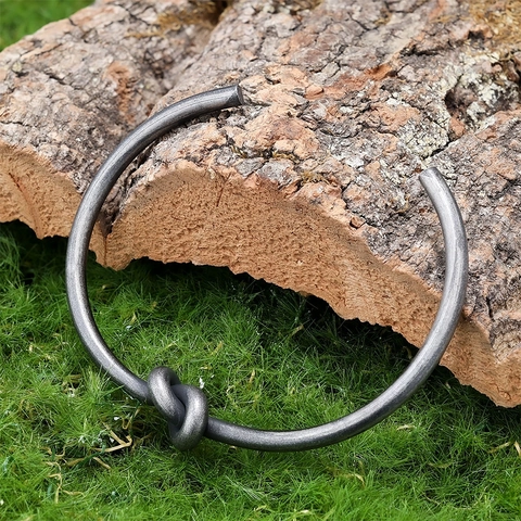 Vintage Stainless Steel Cuff Bracelet With Twisted Rope Knot Design Antique Silver Open Adjustable Bangle For Men Women