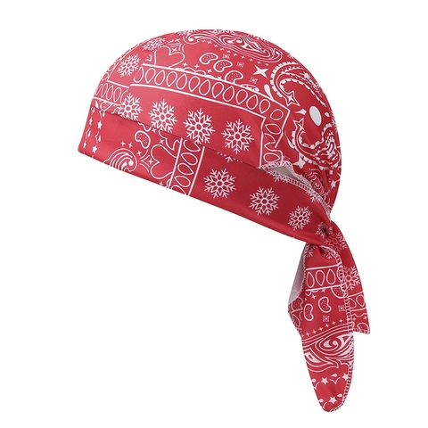 Elastic Paisley Pirate Hat Breathable Durag Headscarf With Snowflake Pattern Sports Cycling Cap For Men Women Hip Hop Headwear