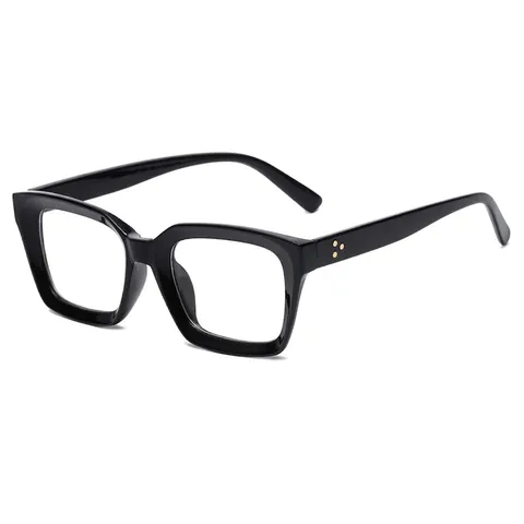 Vierkante Blauw Licht Filter Leesbril Retro Dik PC Montuur Met Klinknagels Mode Bril Voor Heren Dames