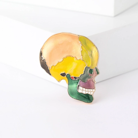 Colorato Teschio Lega Spilla Moda Pin Smalto per Zaino Cappello Vestiti Decorazione Personalizzato Gioielli di Tendenza