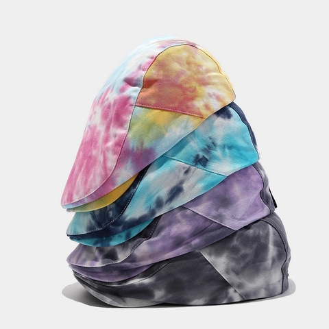 Retro Tie-Dye Flatcap Baumwolle Verstellbar Newsboy Mütze Atmungsaktiv Sonnenschutz Ivy Cap Für Damen Herren