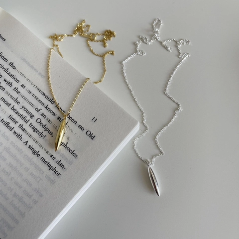 925 Sterling Silber Halskette Mit Doppeltem Spindelanhänger Minimalistischer Schmuck In Projektilform Für Damen