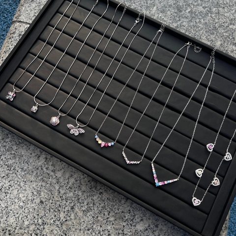 925 Sterlingsilber Bunter Zirkonia Herz Schmetterling Anhänger Halskette Für Damen Leichter Luxus Geometrische Schlüsselbeinkette Schmuck