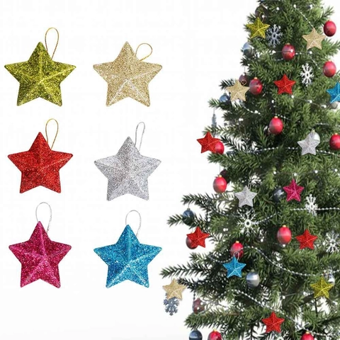 Decorazioni Stelle Di Natale Glitterate Pendenti A Stella In Plastica Per Albero Di Natale Decorazioni Per Feste Natalizie