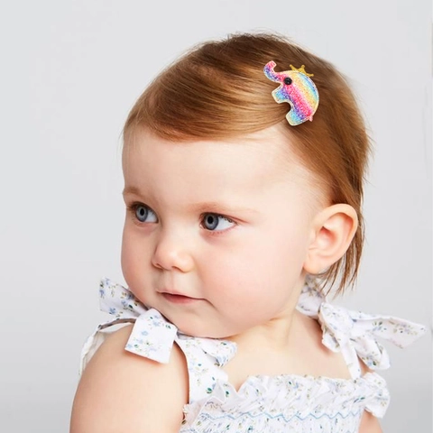 Kids Cartoon Sequin Hair Clips Crown Whale Elephant Fish Scale Pattern Polyester Alligator Clips For Girls Hair Accessories