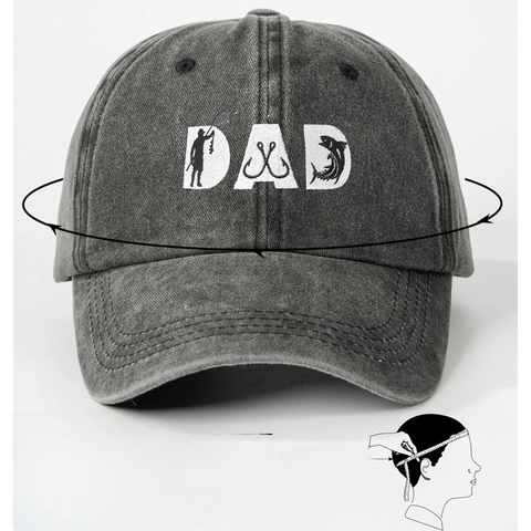 Cappello Da Baseball In Cotone Lavato Vintage Dad Hat Con Ricamo Da Pesca DAD Protezione Solare All'aperto Regolabile Per Uomini Donne