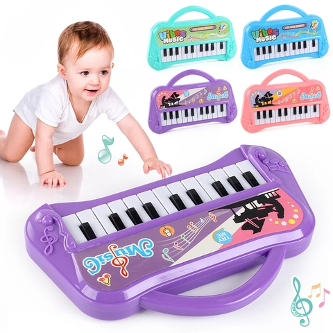 Kids Portable Electronic Piano Toy Musical Enlightenment Early Learning Educational Musical Instrument Handheld Piano Toy Gift