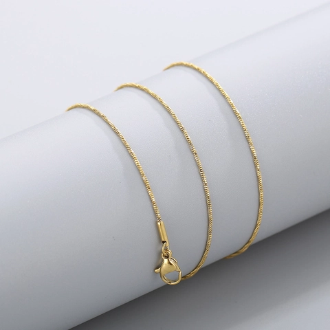 Collana a Catena a Serpente in Acciaio Inossidabile per Donna Uomo Minimalista Oro Argento Oro Rosa Nero Gioielli