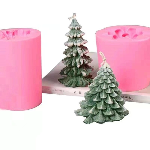 3D Christmas Tree Pine Cone Silicone Mold DIY Fondant Cake Chocolate Mousse Baking Candle Soap Crafting Tool