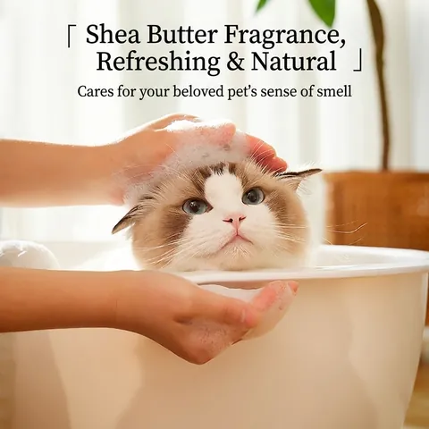 Cat Shampoo Shower Gel With Camellia Oil And Shea Butter For Ragdoll American Shorthair Degreasing Volumizing Hair Care