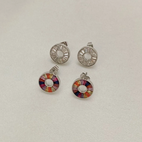 Orecchini A Lobo In Acciaio Inossidabile Con Zirconia Gioielli Di Lusso Geometrici Minimalisti Per Donna