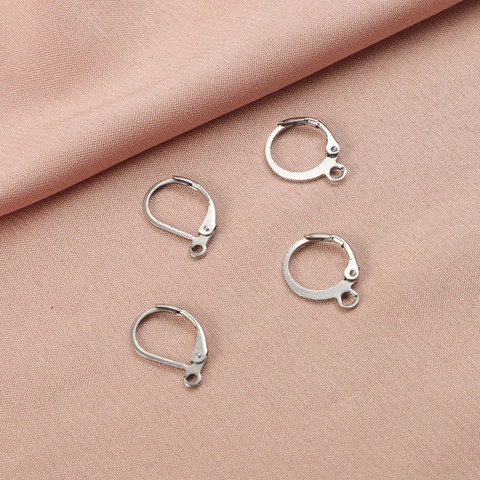 Leverback Earring Hooks 304 Stainless Steel Findings Oval Round DIY Handcrafted Jewelry Making Accessories Polished