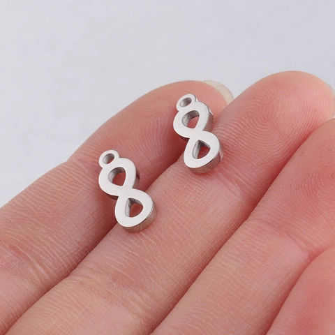 Ciondoli Simbolo Infinito Acciaio Inossidabile 304 Lucidato Piccolo Pendente Per Gioielli Fai Da Te Bracciale Cavigliera Accessorio
