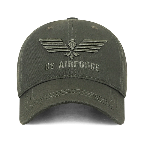 Gorra De Béisbol De Algodón Bordado US Airforce Alas De Águila Táctica Sombrilla Deporte Al Aire Libre Hombre Ajustable