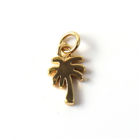 Ciondoli DIY In Rame Con Zircone Placcato Oro Stili Naturali Per Creazione Gioielli Palma Cactus Stella Fiocco Di Neve
