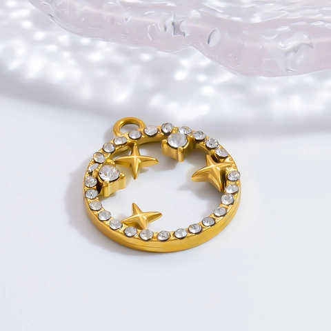 DIY Jewelry Charms Pendants Gold Plated Stainless Steel Butterfly Heart Rose Sun Cross Crab For Necklace Making Waterproof Hypoallergenic