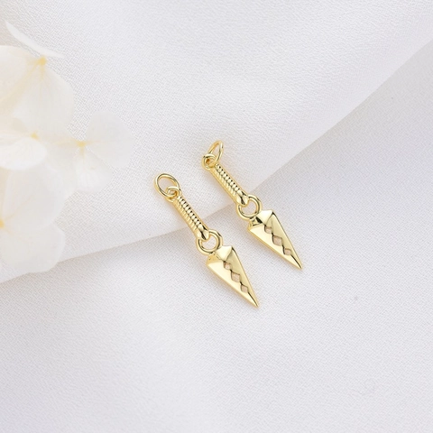 Brass Rhinestone Cross Spearhead Dagger Big Ben Pendants For DIY Jewelry Making Gold Plated Charms For Necklace Earrings