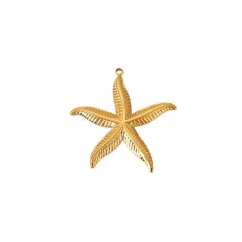 Ocean Theme Charms Pendants Stainless Steel Shell Starfish Sea Turtle For DIY Jewelry Making Accessories Gold Plated