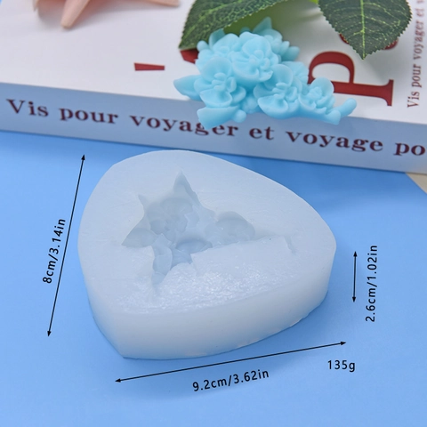 Blumenstrauß Silikonform Für DIY Kuchen Fondant Schokolade Backen Handgefertigtes Harz Kerzenherstellung Weiß