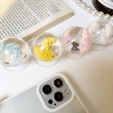 Transparent Crystal Ball Cloud Phone Grip Expandable Folding Airbag Stand Universal Mobile Phone Holder Resin Accessory