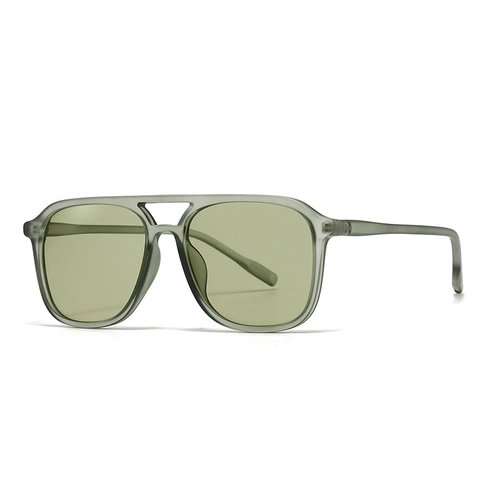 Gafas De Sol Cuadradas Vintage De Doble Puente Montura De Plástico Protección UV400 Lentes De PC Estilo Retro Moderno