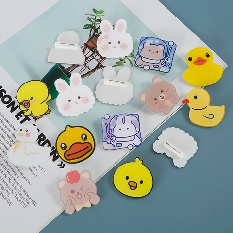 Spille Di Animali Cartoni Animati Kawaii Spille In Acrilico Per Zaini Borse Vestiti Decorazione Anatra Coniglio Orso Accessori