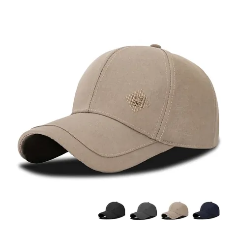 Baseball Kappe Polyester Baumwolle Verstellbar Metallschnalle Gebogene Krempe Geometrische Stickerei Lässiger Sonnenschutz Sport Hut