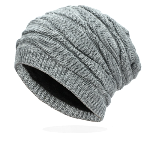 Gorro De Invierno Punto Acrílico Forro Polar Cálido Cortavientos Patrón Rombos Color Mixto Gorra Para Hombres Y Mujeres