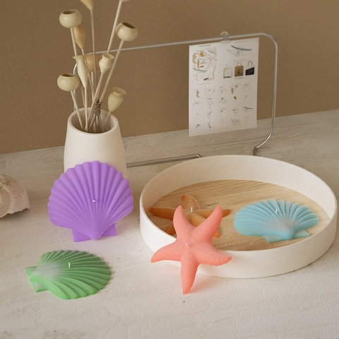 Moules En Silicone Étoile De Mer Et Coquillage Pour Bougies Aromathérapie DIY Moulage Résine Artisanat Décoration Fait Main