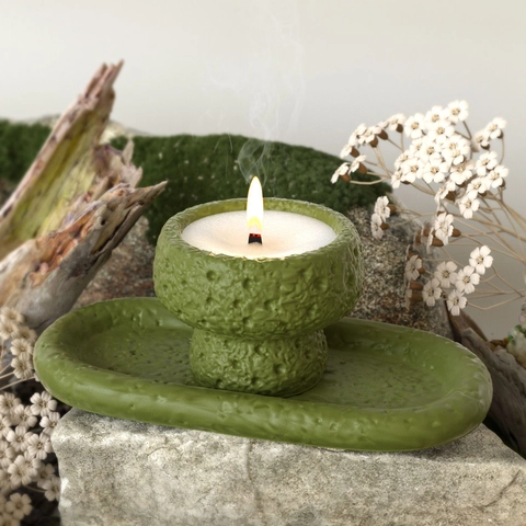 Rock Texture Silicone Molds For DIY Plaster Resin Oval Tray Candle Cup Storage Jar Handmade Home Decor Minimalist