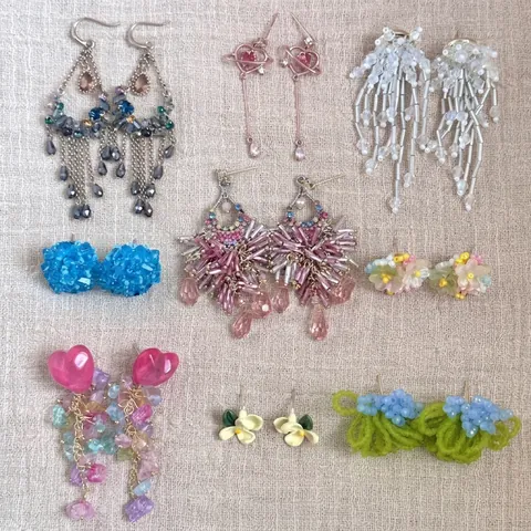 Elegant Floral Crystal Tassel Earrings With 925 Sterling Silver Earring Post Fashion Handmade Beaded Dangle Jewelry Women