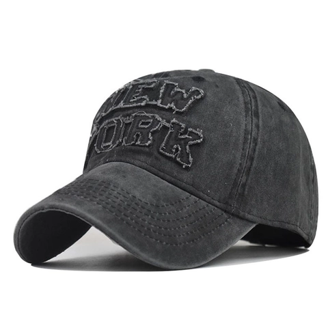 Berretto Da Baseball In Cotone Lavato Ricamo New York Distressed Vintage retrò Regolabile Cappello Per Uomo Donna
