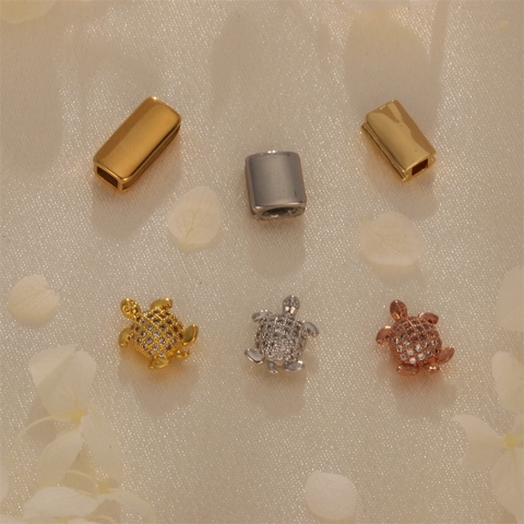 Tartaruga Punta Di Freccia Quadrata DIY Produzione Gioielli Ciondoli Rame Con Micro Pave Zircone Per Braccialetti Collane