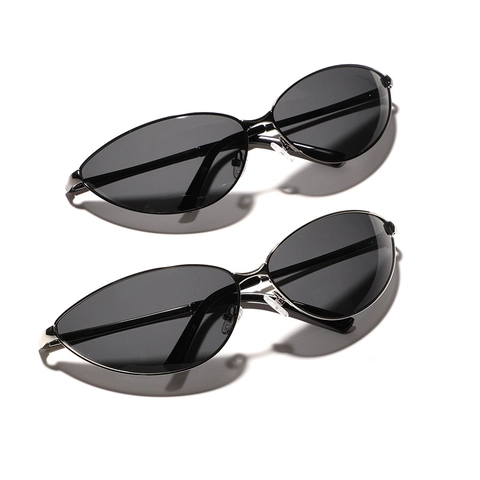 Gepolariseerde Cat Eye Zonnebril Voor Heren En Dames Metalen Montuur UV400 Bescherming TAC Lenzen Y2K Retro Futuristisch Mode
