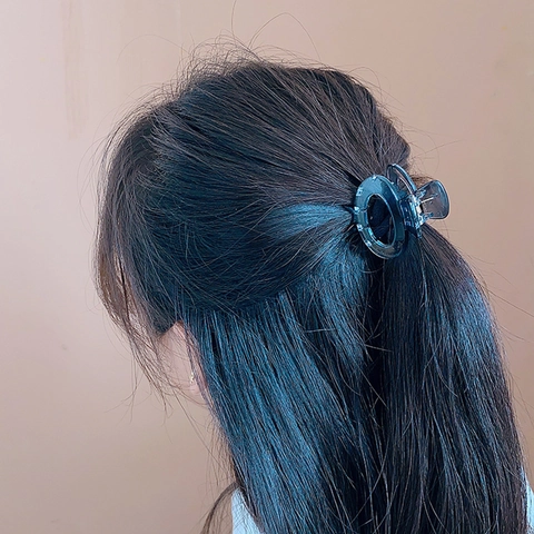 Mini Pinza Para El Cabello Transparente Degradado Colorido Acrílico Plástico Ovalado Semicírculo Rectángulo Cuadrado Para Mujeres Niñas
