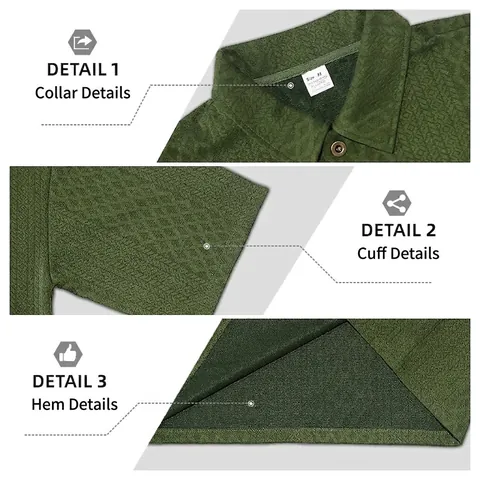 Men Casual Knitted Jacquard Waffle Polo Shirt And Drawstring Pants Lightweight Fashion Summer Daily Wear