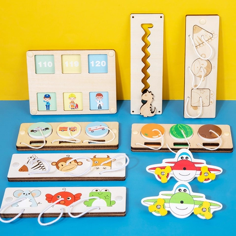 Wooden Busy Board DIY Accessories Montessori Educational Toys Early Learning Sensory Training Fine Motor Skills Parts For Kids