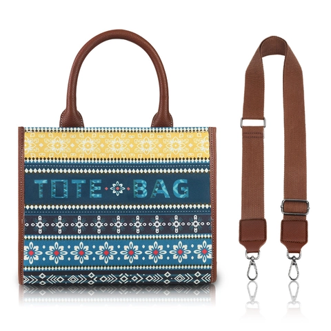 Ethnische Böhmische Bedruckte Canvas Tragetasche Und Clutch Große Kapazität Frauen Reise Schulter Crossbody Wasserdicht