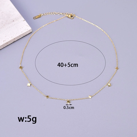 Collana con Ciondolo a Stella in Acciaio Inossidabile Minimalista per Donna Placcata in Oro 18K Gioielli a Catena Sottile K18